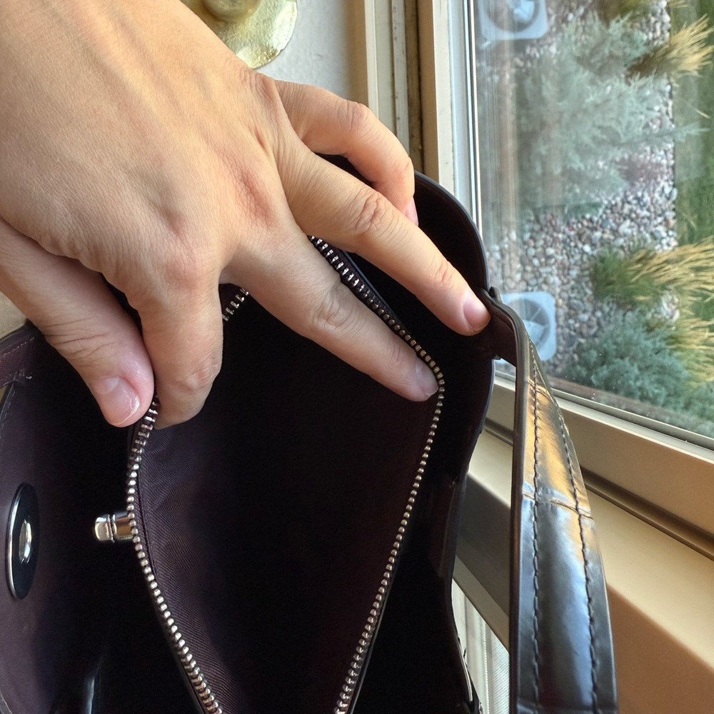 Coach Black Croc-Embossed Mini Bag - Picture 6 of 6
